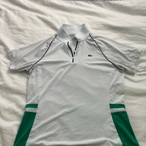 Lacoste Men's Polo Shirt in White and Green